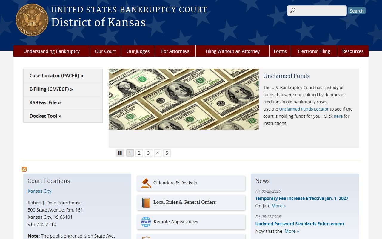 Kingman County District Court records and Kansas bankruptcy court distinction