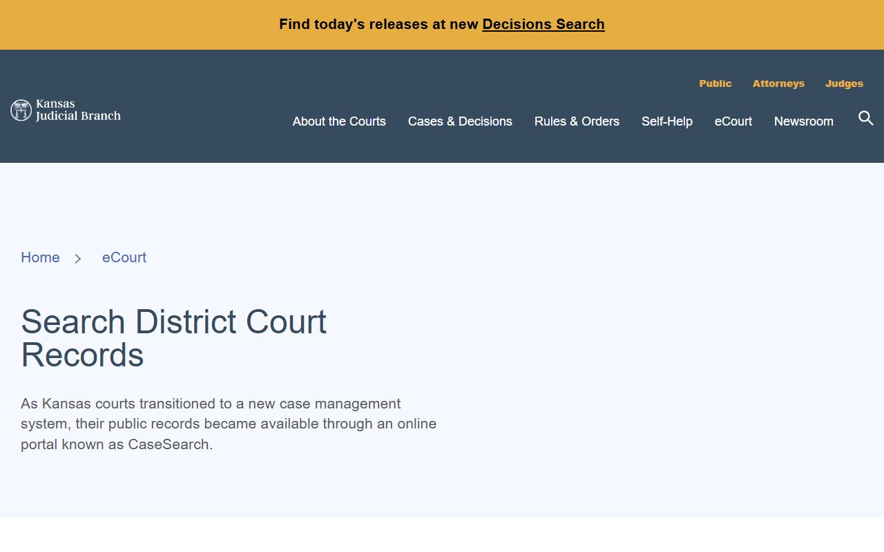 Kingman County Court records Kansas district court records guidance