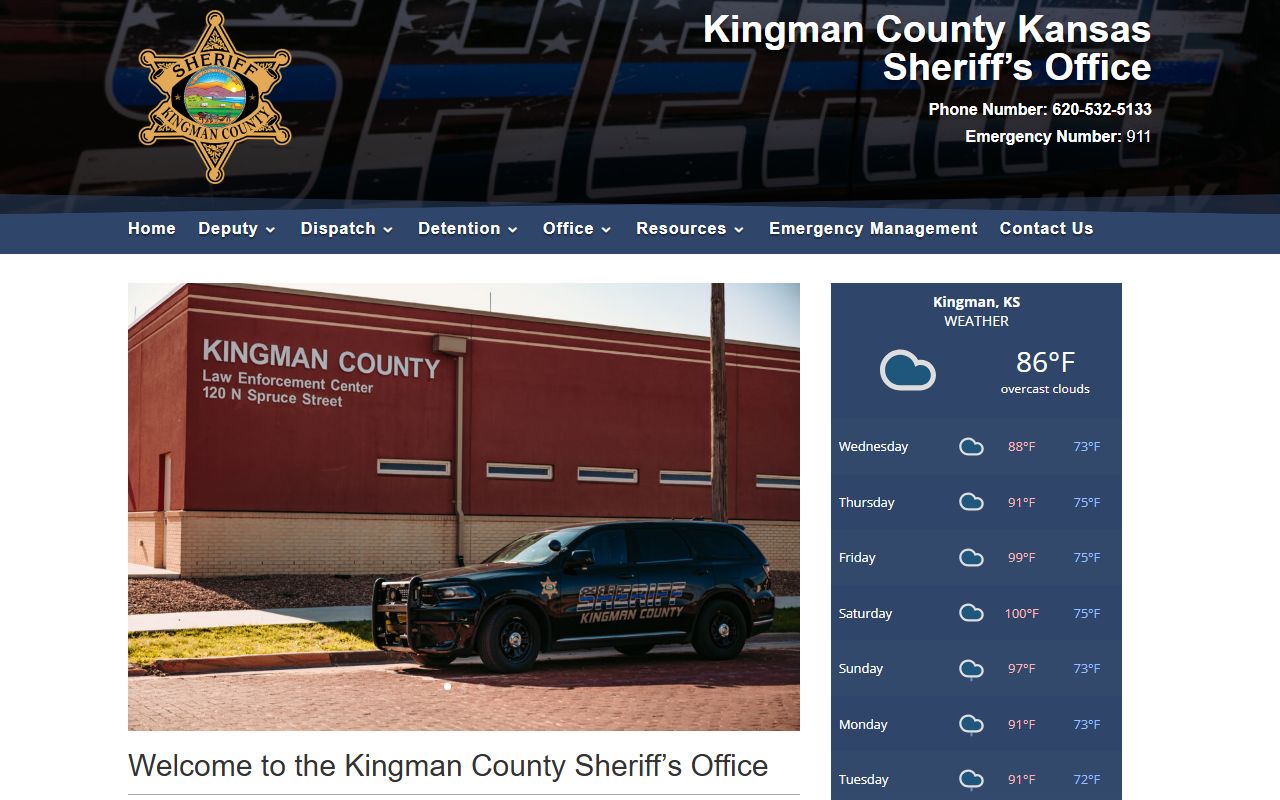 Kingman County Court records Sheriff and jail information